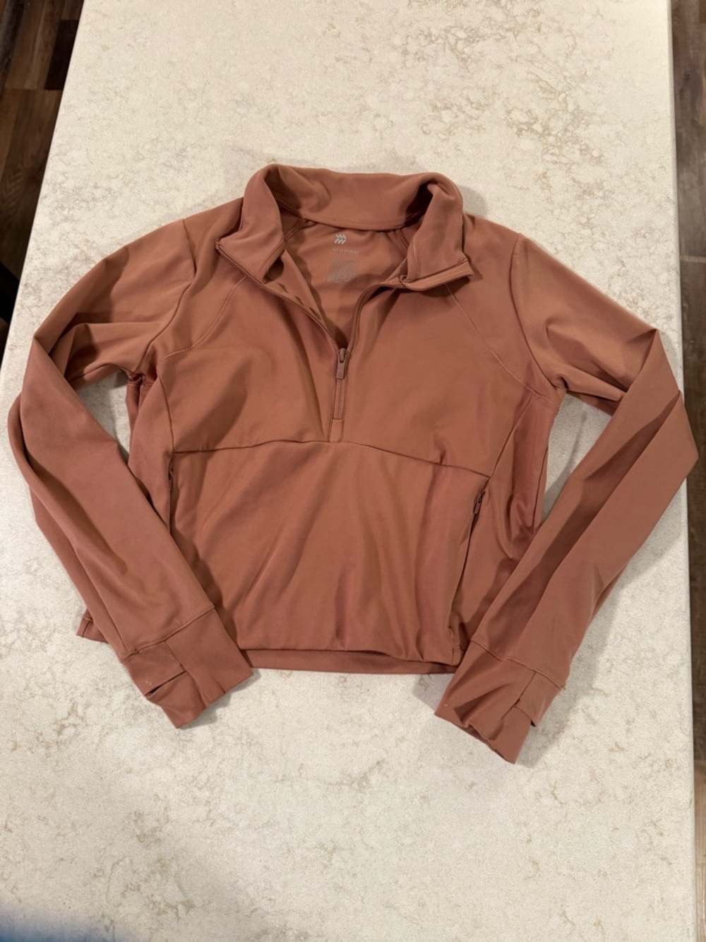 Target Quarter-Zip Athletic Pullover in Dusty Rose NWOT Super Soft